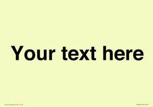 Custom plain information sign. Black text